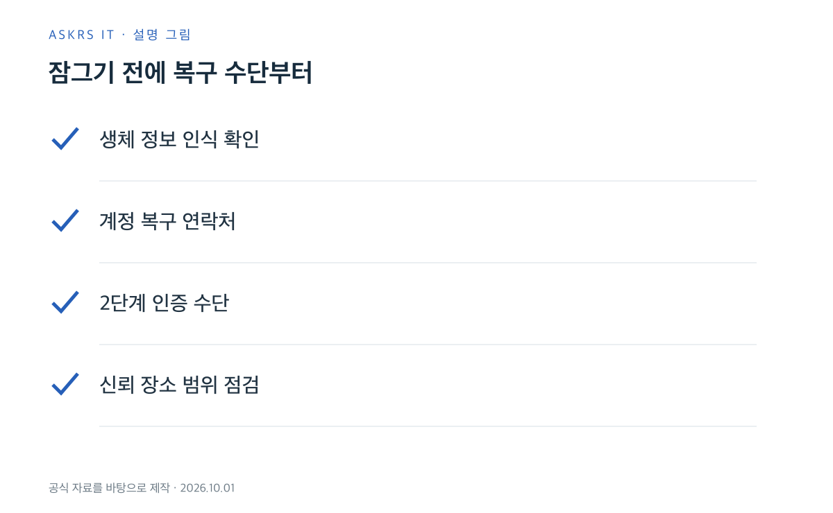 안드로이드 본인 확인 설정 전에 생체 인식과 계정 복구, 인증 수단, 신뢰 장소를 준비하는 체크리스트