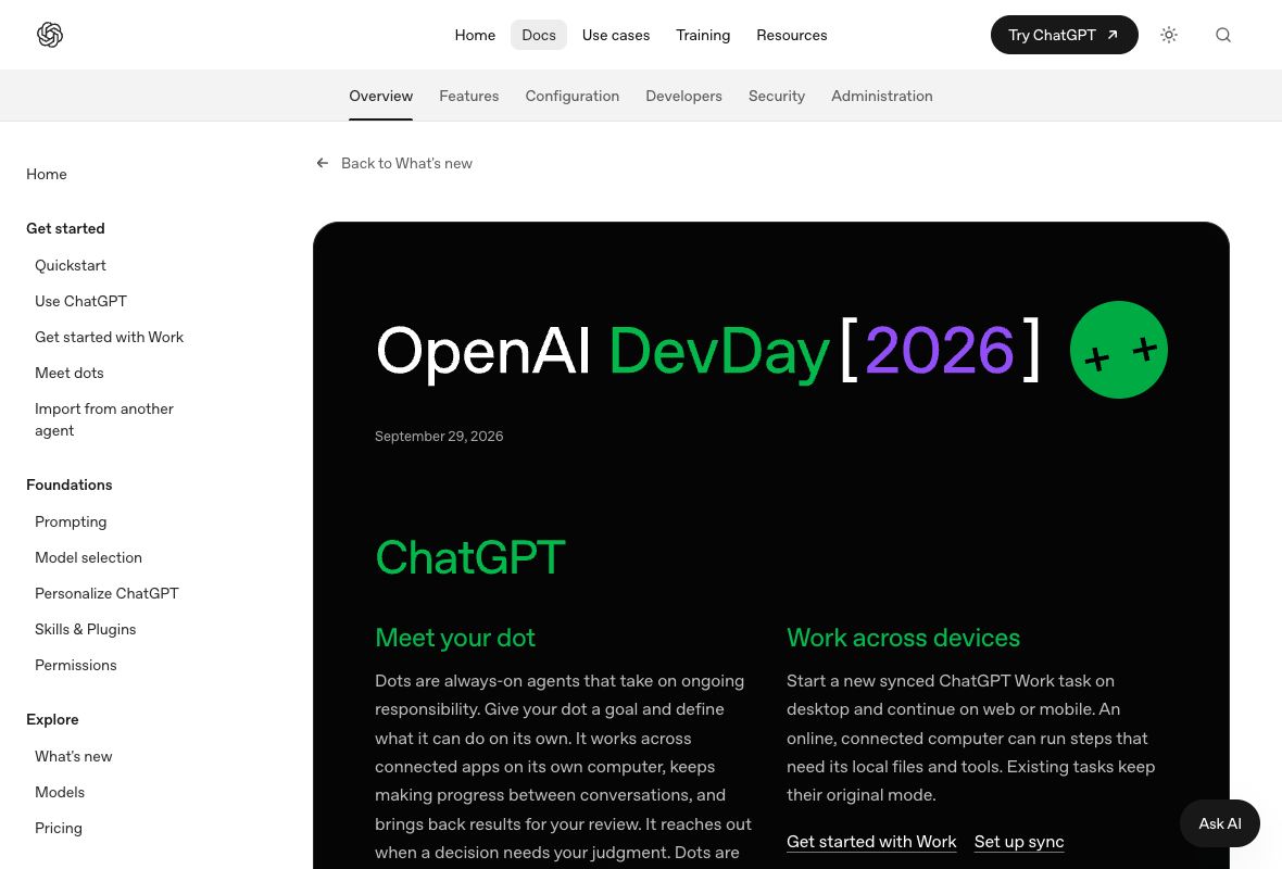 OpenAI DevDay 2026 공식 발표 페이지
