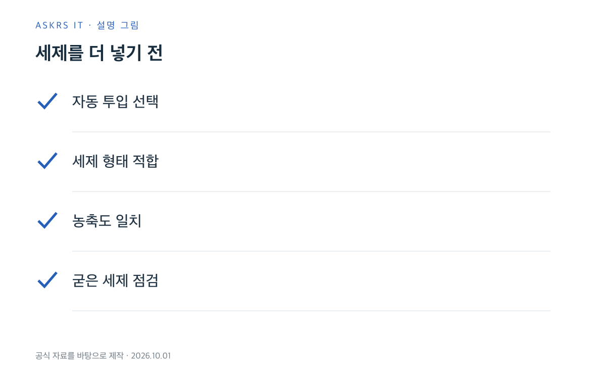 자동세제가 안 줄어 보일 때 설정과 세제 상태부터 확인하는 순서