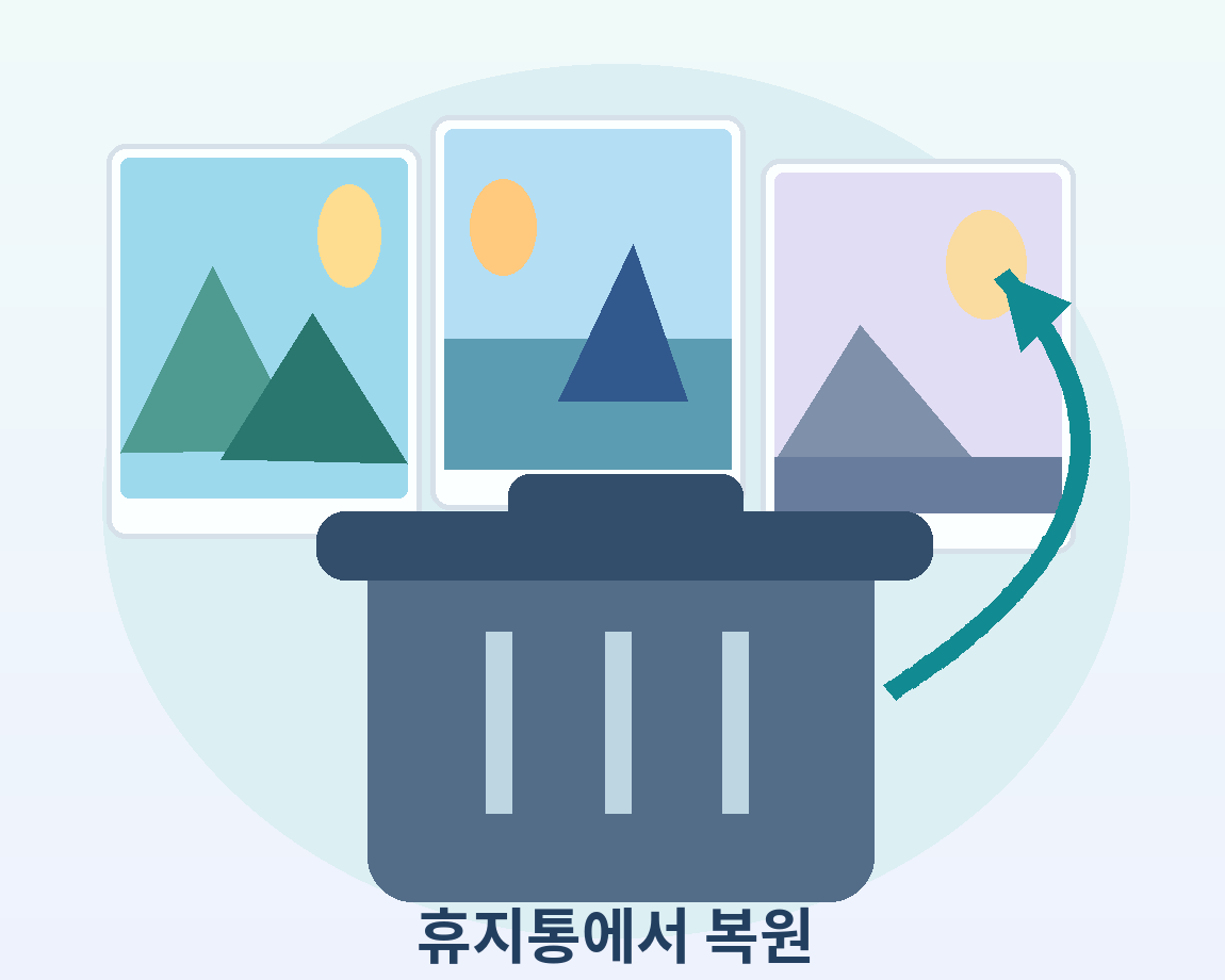 휴지통에 버려진 사진과 복원 방향